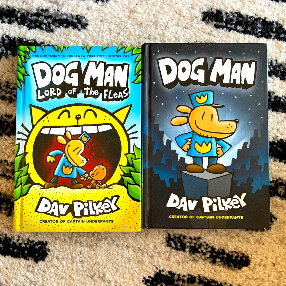 Dog Man Books Set of 2 by Dav Pilkey, Lord of the Fleas & Dog Man Graphic Novels